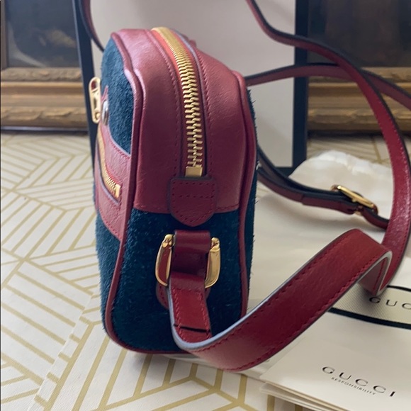 GUCCI Suede Calfskin Web Mini Ophidia w Box Duster - Picture 5 of 16